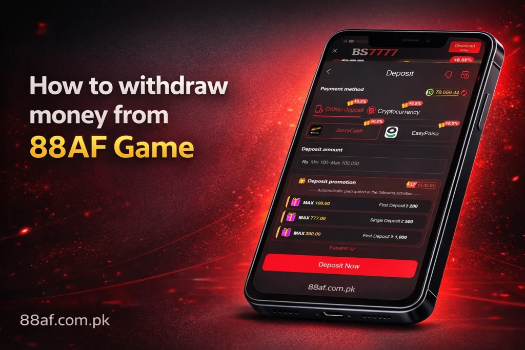 how to withdraw money from 88af game
